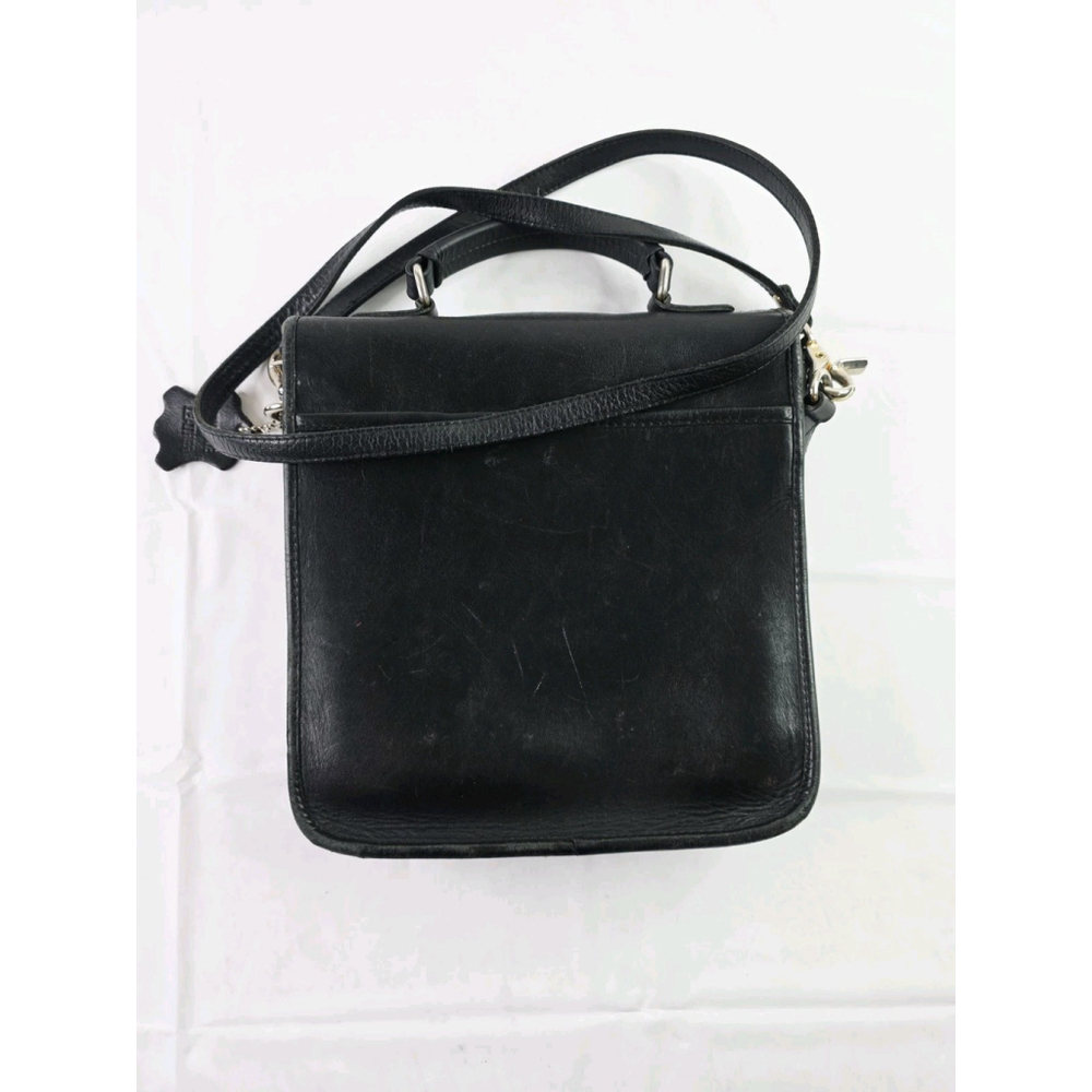 Vintage Wilsons Leather Crossbody Messenger Bag Black Rrtro 9 X 9 - Picture 6 of 6